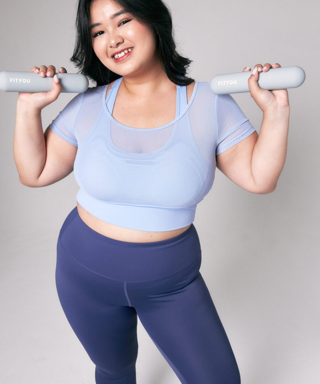FITYOU Ladies Dumbell Weight Bar 2 kg - Barbell Mini silicone eco friendly