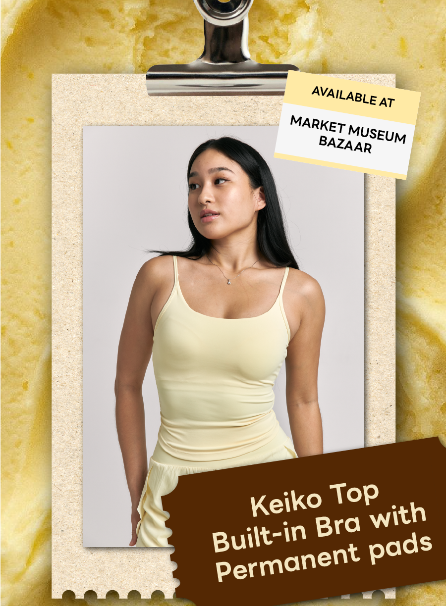 Keiko Top Built-in Bra with Permanent pads Bra Olahraga wanita Gym Padel Pilates Tennis